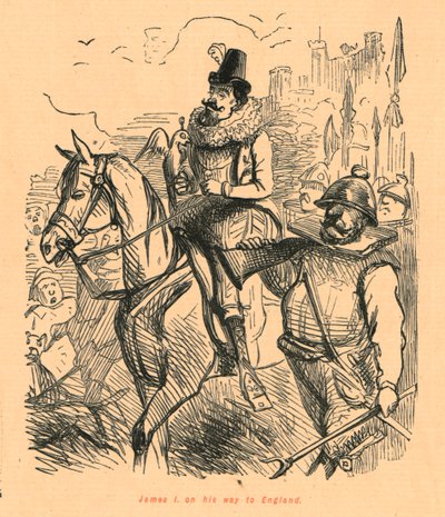 詹姆斯一世（James I）在前往英国的路上，1897年。 作者 约翰·里奇