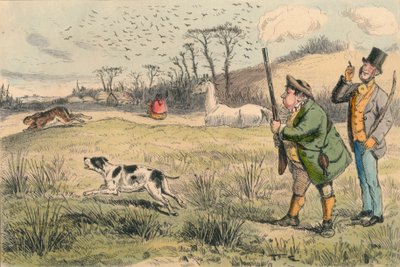 Jogglebury Crowdey先生带着狗和枪，大约在1860年代。 作者 约翰·里奇