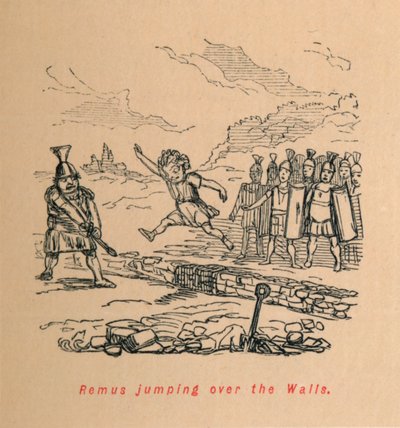 雷木思（Remus）跳过墙壁，1852年 作者 约翰·里奇