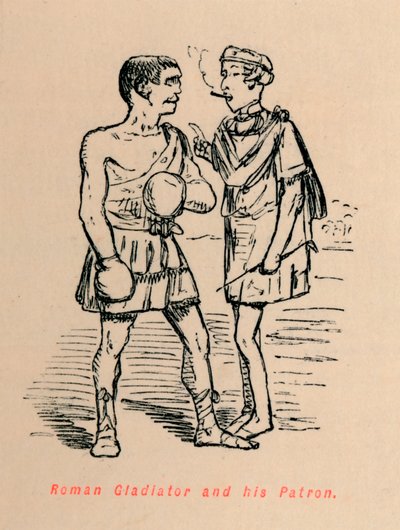 罗马角斗士及其赞助人，1852年 作者 John Leech