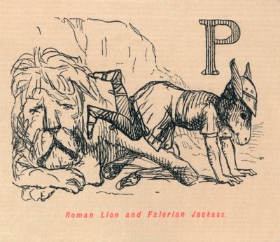 罗马狮子和法拉利公驴，1852年 作者 约翰·里奇