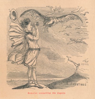 罗缪勒斯（Romulus）咨询奥古里（Augury），1852 作者 约翰·里奇