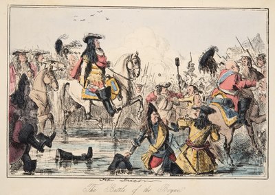 博恩之战，来自英国漫画史，酒吧。 1864年（手工彩色蚀刻） 作者 John Leech