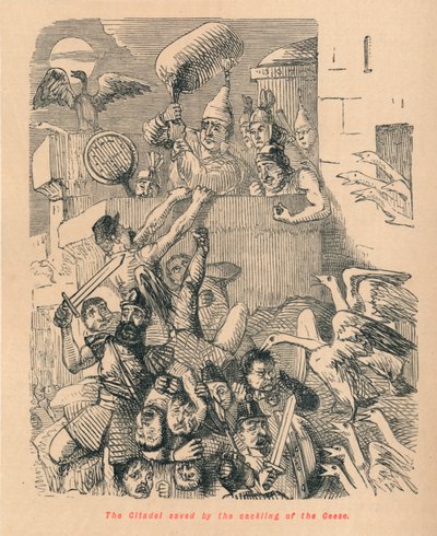 1852年因鹅的ack叫而保存的城堡 作者 约翰·里奇