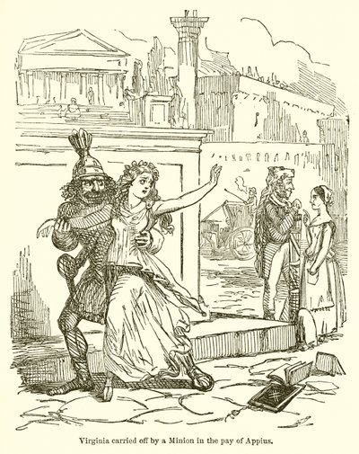 弗吉尼亚州的一个小人物在Appius的支付下被带走了 作者 John Leech