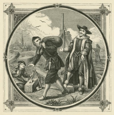 一整台磨一斤玉米（雕刻） 作者 约翰·莱顿
