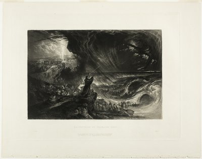 法老的军队被摧毁，选自《圣经插图 作者 John Martin
