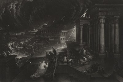 第七次瘟疫，第1824页（mezzotint） 作者 约翰·马丁