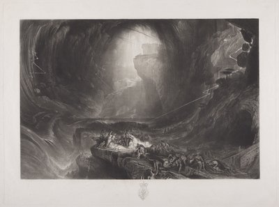 大雨，c.1828（纸上wc） 作者 约翰·马丁
