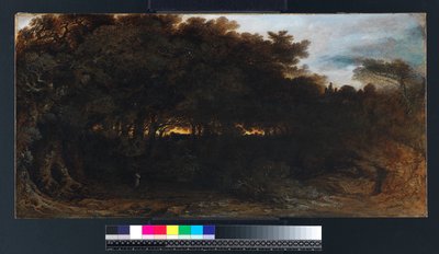 1850年兀兰的暮光之城（画布上的油纸） 作者 约翰·马丁