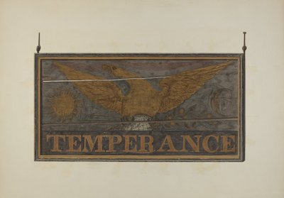 酒馆标志：Temperance，约1940年。 作者 约翰·马图利斯