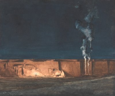 墓坑：夜（水彩） 作者 约翰邓肯