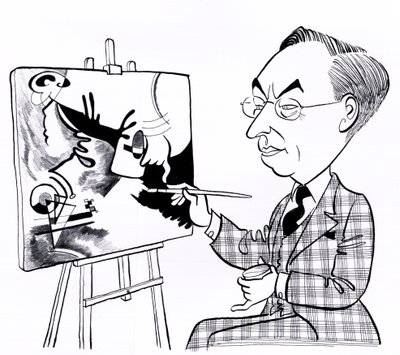 瓦西里-康定斯基（Vassily ( Wassily ) Kandinsky），带画架的漫画 作者 约翰·明尼恩