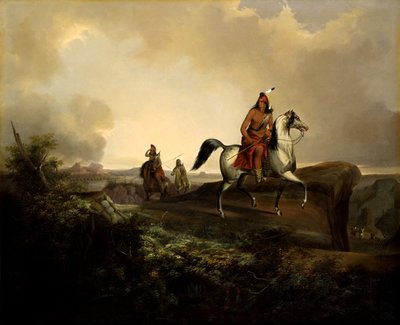 黑刀，一个阿帕奇勇士，1846年。 作者 约翰·史密斯（John Mix Stanley）