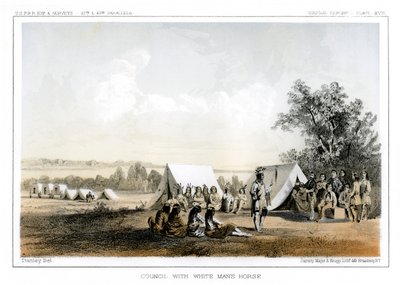 与白芒马议会，1856年。 作者 约翰·史密斯（John Mix Stanley）