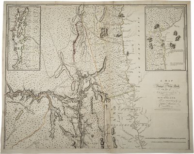 1775年6月10日1775年工程师Montrésor船长实际调查的纽约省与Pensylvania和新英格兰的部分地图 作者 John Montresor