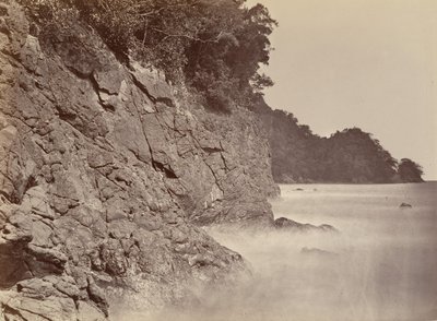 热带风光，悬崖--利蒙湾，1871年。 作者 约翰·莫兰