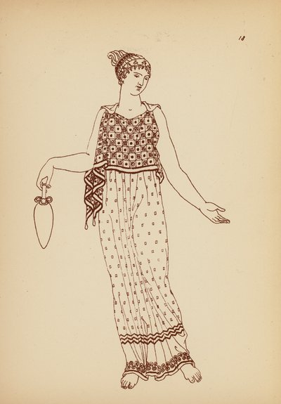 古希腊女性服饰（石版画） 作者 约翰·莫尔·史密斯