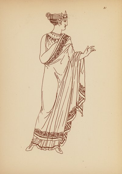 古希腊女性服饰（石版画） 作者 约翰·莫尔·史密斯