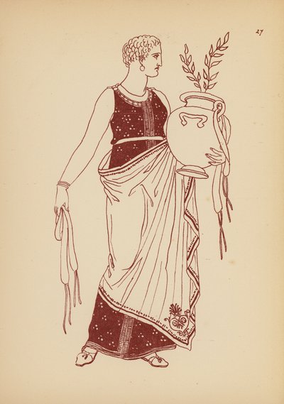 古希腊女性服饰（石版画） 作者 约翰·莫尔·史密斯