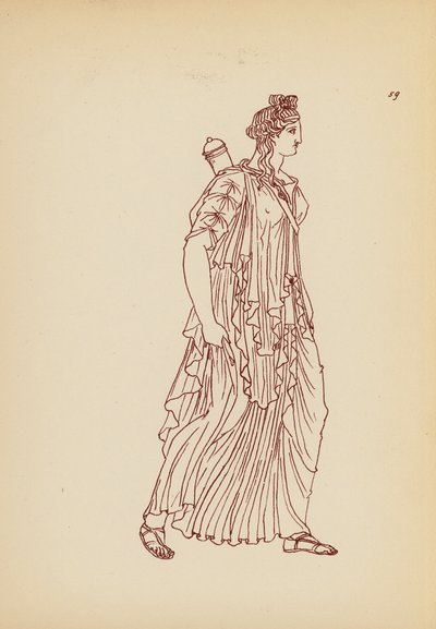 古希腊女性服饰（石版画） 作者 约翰·莫尔·史密斯