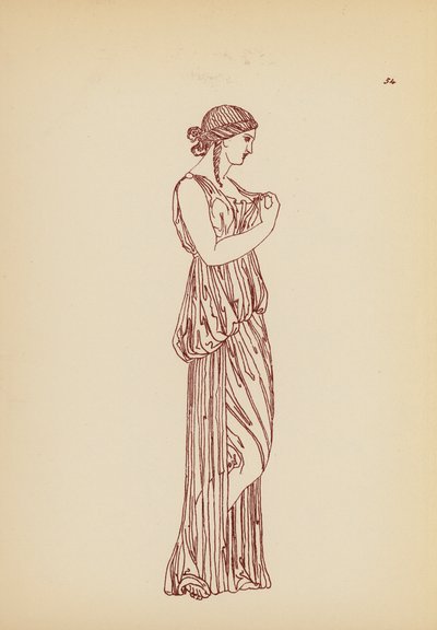 古希腊女性服饰（石版画） 作者 约翰·莫尔·史密斯