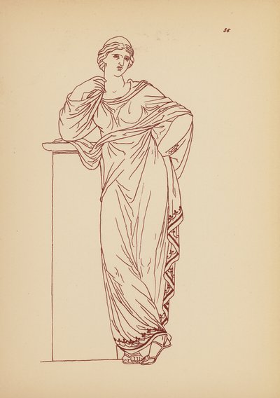 古希腊女性服饰（石版画） 作者 约翰·莫尔·史密斯