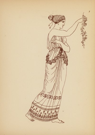 古希腊女性服饰（石版画） 作者 约翰·莫尔·史密斯