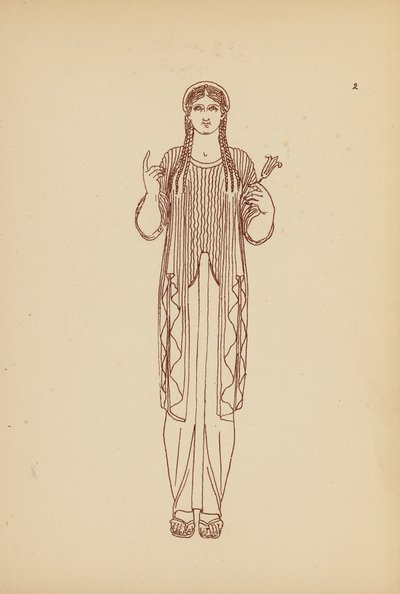 古希腊女性服饰（石版画） 作者 约翰·莫尔·史密斯