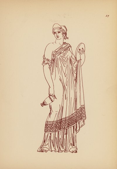 古希腊女性服饰（石版画） 作者 约翰·莫尔·史密斯