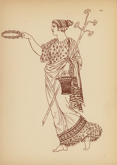古希腊女性服饰（石版画） 作者 约翰·莫尔·史密斯