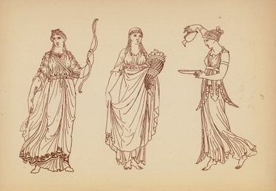 古希腊女性服饰（石版画） 作者 约翰·莫尔·史密斯