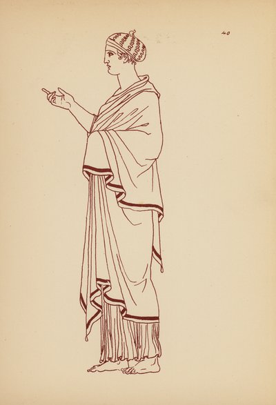 古希腊女性服饰（石版画） 作者 约翰·莫尔·史密斯