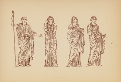古希腊女性服饰（石版画） 作者 约翰·莫尔·史密斯