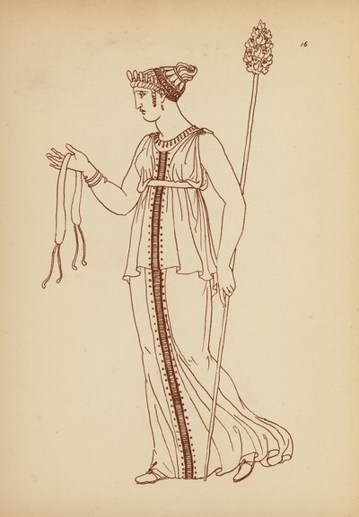 古希腊女性服饰（石版画） 作者 约翰·莫尔·史密斯