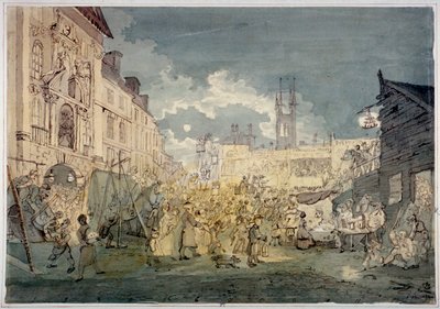 伦敦市西史密斯菲尔德的巴塞洛缪博览会，1813年。                                 作者 约翰·尼克松