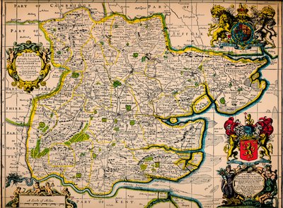 埃塞克斯地图》，1678年 作者 约翰·奥吉尔比