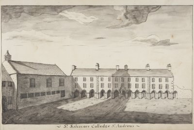 St Andrews Delineated  -  St Salvators Colledge St Andrews（纸上洗笔） 作者 约翰·奥利潘特