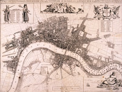 伦敦地图，约1680年 作者 约翰奥利弗