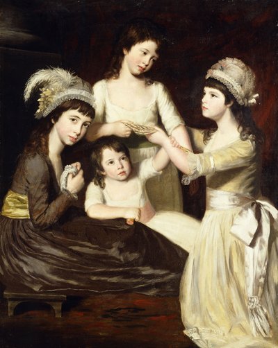 Christopher和Anne Gullett的女儿Mary，Charlotte，Caroline和Eliza的集体照， 作者 约翰奥皮