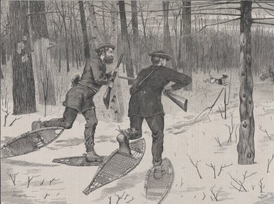 在阿迪朗达克山脉冬季的每个星期六遛鹿，第二卷，新系列...，1871年1月21日。 作者 约翰·帕克·戴维斯