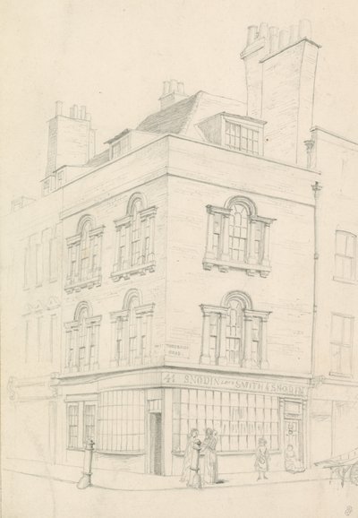 位于红狮街和Theobalds路拐角处的房子，面向伦敦的Lamb&39;s Conduit Street 作者 约翰·菲利普·埃姆斯利