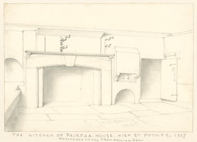 费斯法克斯大厦，高街，普特尼，1887年的厨房; Cromwellian Gent的住所 作者 约翰·菲利普·埃姆斯利