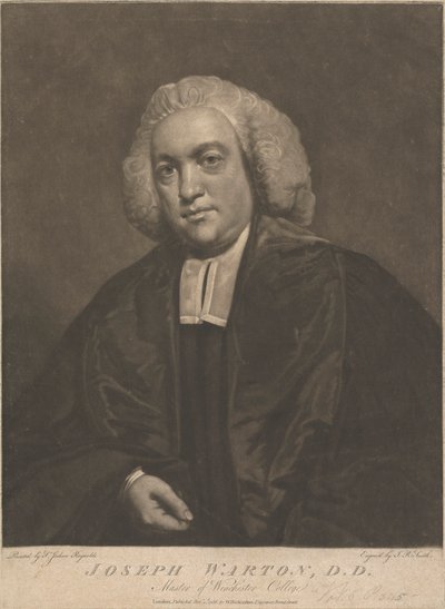 约瑟夫·沃顿 (Joseph Warton)，温彻斯特学院院长 作者 约翰·拉斐尔·史密斯