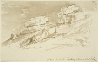 兰亭集势附近的岩石，Flat Holm 作者 约翰·里弗伦德·伊甸园