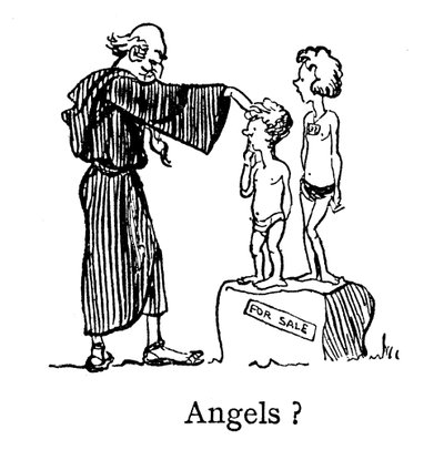 天使，教皇格雷戈里，非安格利，Sed Angeli（不是天使，而是圣公会）（石版画） 作者 约翰·雷诺兹