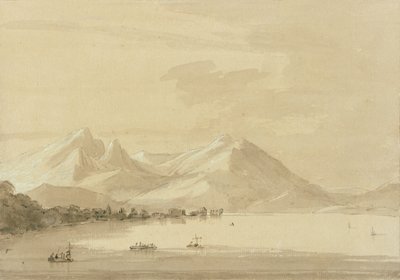 科莫湖（铅笔和纸上洗涤）（对111238） 作者 约翰·罗伯特·科森斯