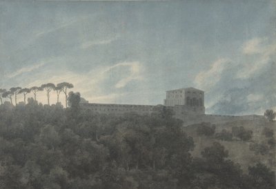 罗马Janiculum上的Lante别墅景观，1782-83。 作者 约翰·罗伯特·科森斯