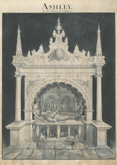 阿什利教堂 - 阿什利墓：钢笔和水墨画，nd [？19 世纪]（绘画） 作者 约翰·罗伯特·弗尼霍夫