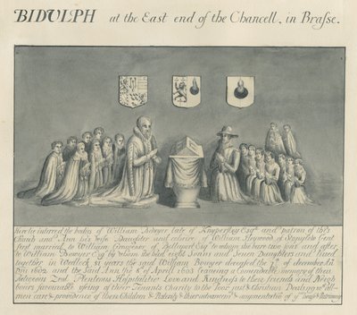 Biddulph教堂的黄铜板-Knipersley的William Bowyer：钢笔和水墨画，nd [？19th cent]（画图） 作者 约翰·罗伯特·弗尼霍夫